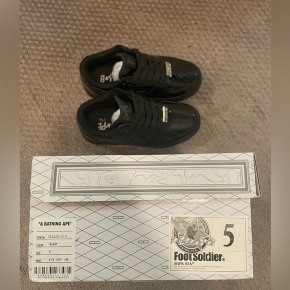 BAPE STA Low Patent Leather Black - Picture 8 of 9
